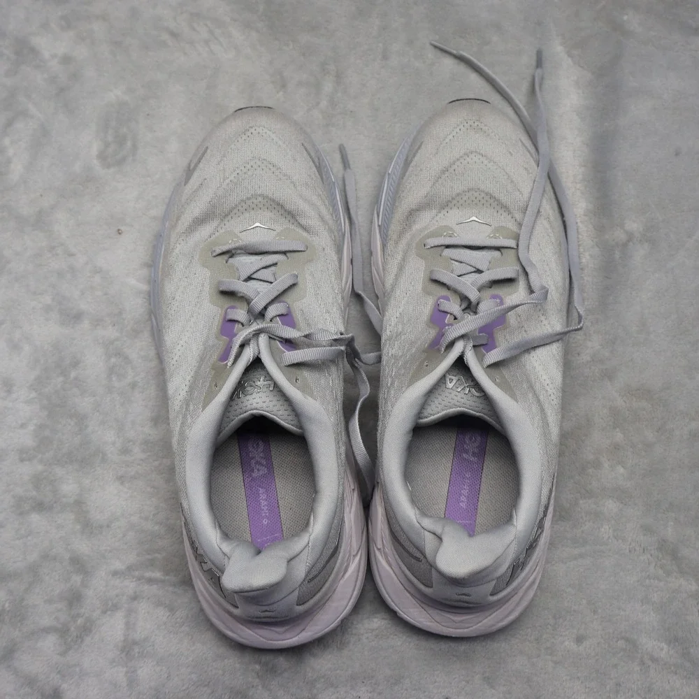 Hoka‎ Women 10.5D Wide Athletic Shoes Grey Arahi 6 Lightweight Running Chunky